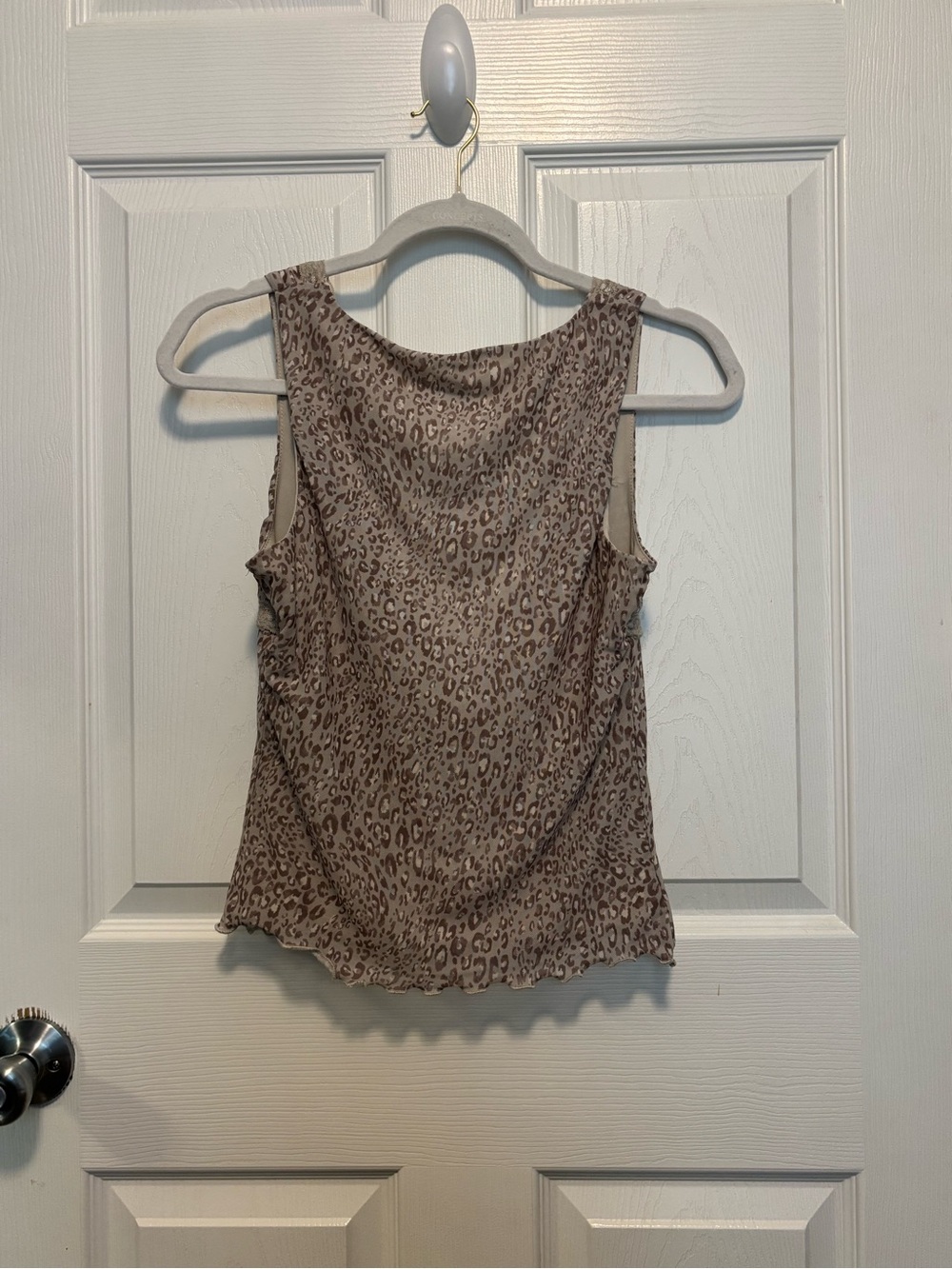 T.J.Maxx Taupe Leopard Print Sleeveless Tank